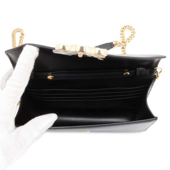 Celine Triomphe Chain Wallet Black - Picture 5 of 14